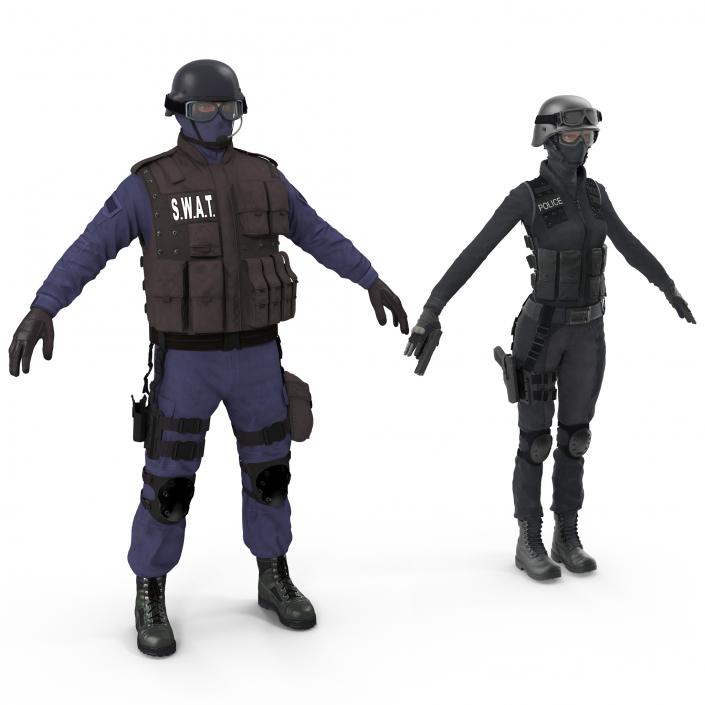 3D SWAT Policemans Collection