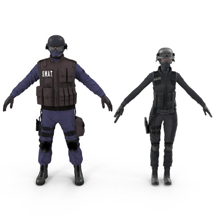 3D SWAT Policemans Collection