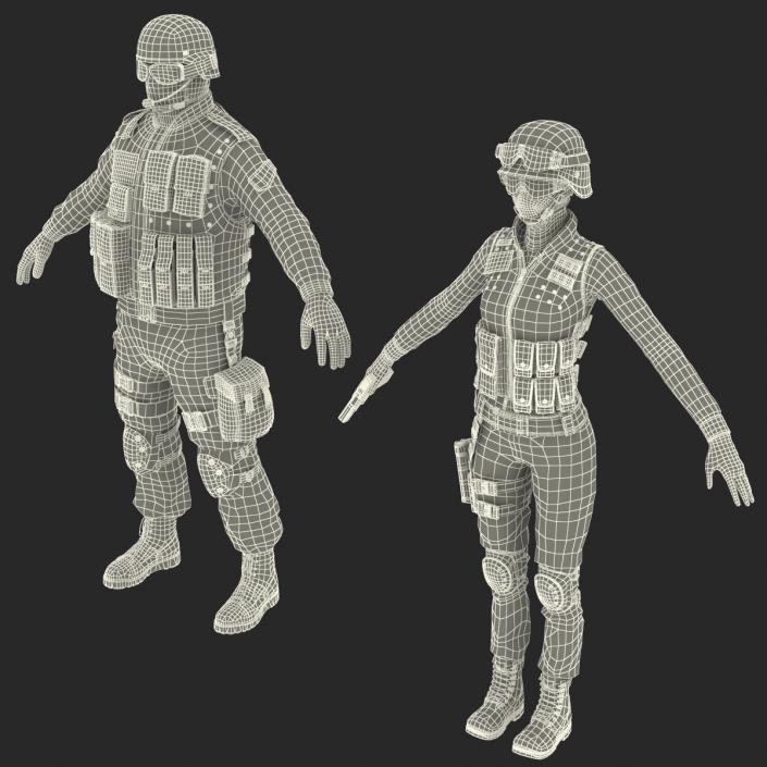 3D SWAT Policemans Collection