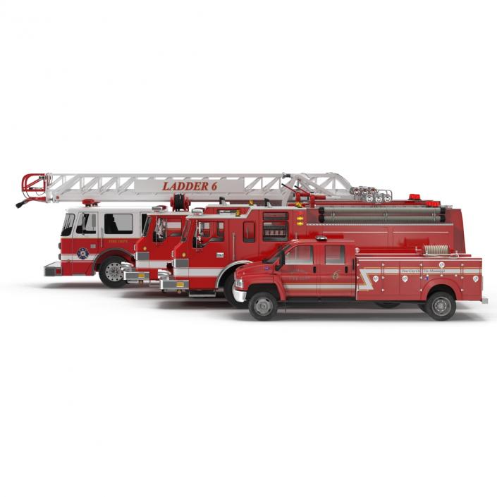 Fire Trucks Collection 2 3D model