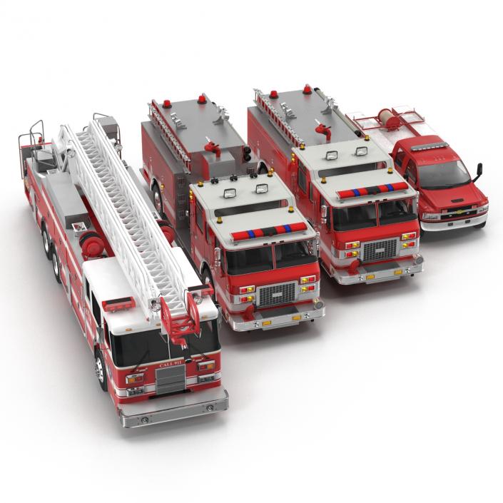 Fire Trucks Collection 2 3D model