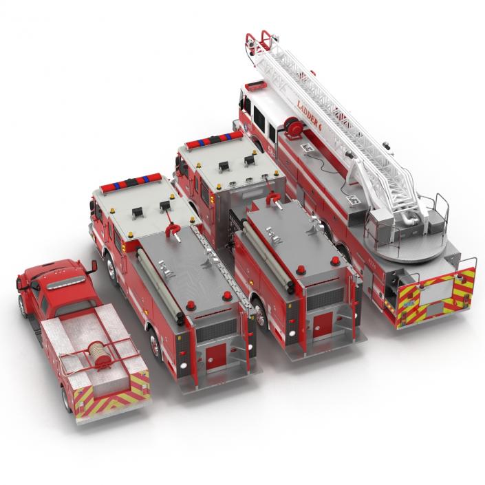 Fire Trucks Collection 2 3D model