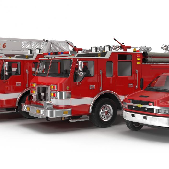 Fire Trucks Collection 2 3D model