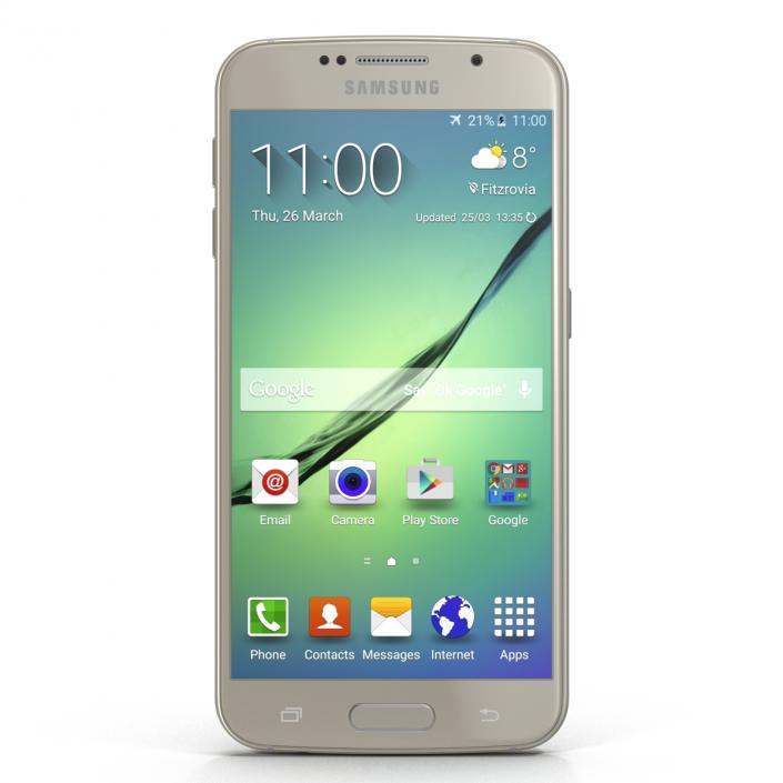 Samsung Galaxy S6 Gold 3D