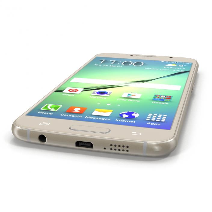 Samsung Galaxy S6 Gold 3D