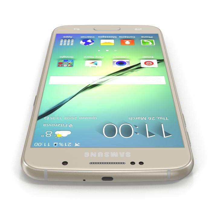 Samsung Galaxy S6 Gold 3D