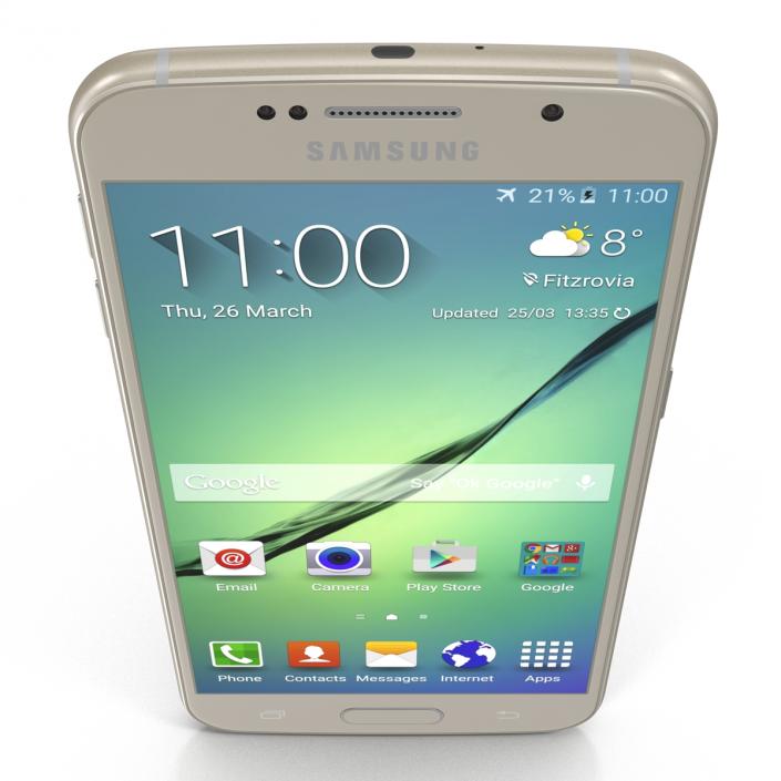 Samsung Galaxy S6 Gold 3D