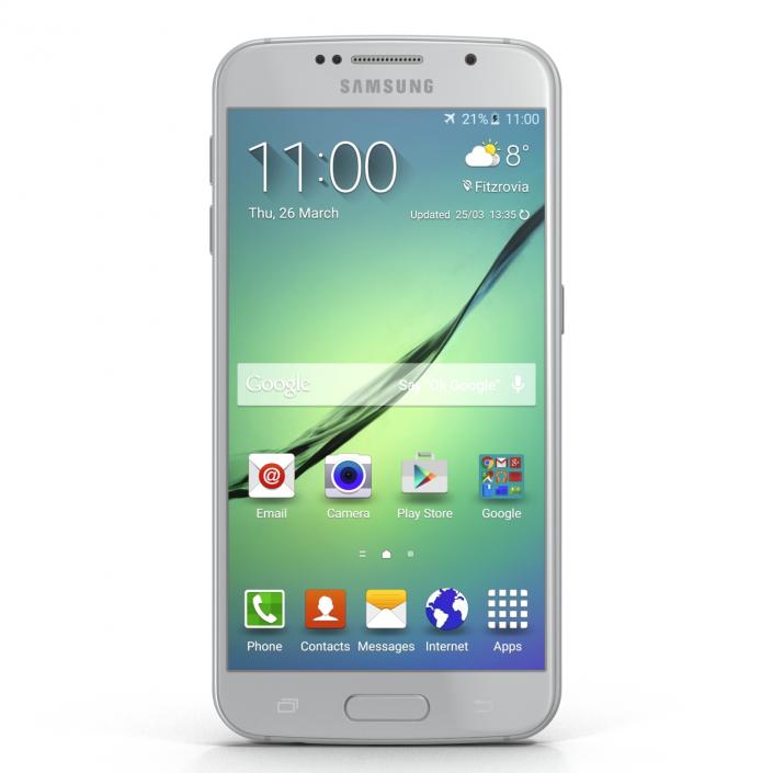 3D Samsung Galaxy S6 White model