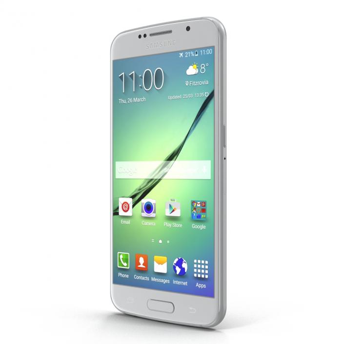 3D Samsung Galaxy S6 White model