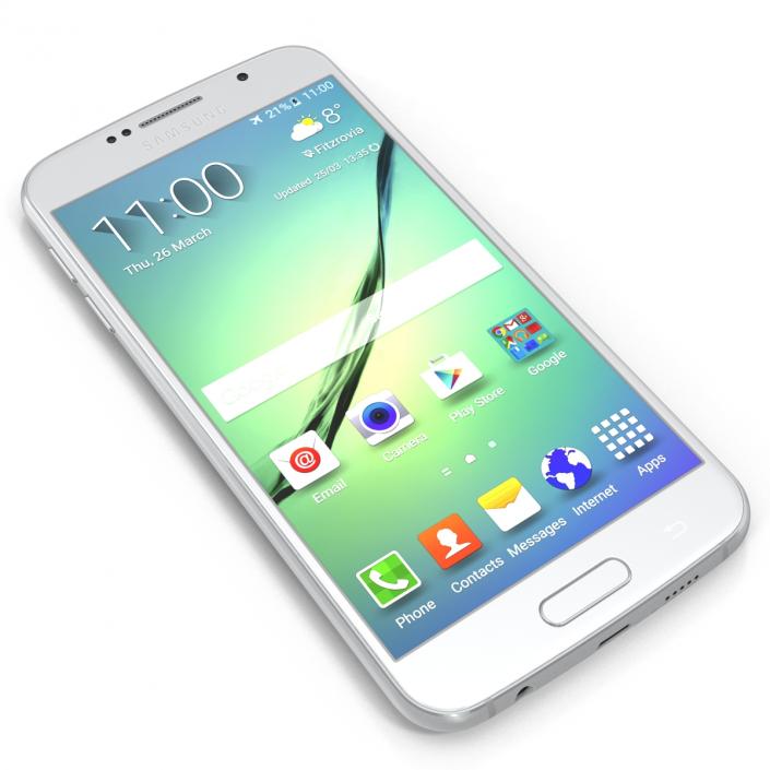 3D Samsung Galaxy S6 White model