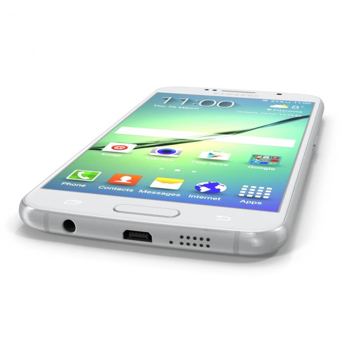 3D Samsung Galaxy S6 White model