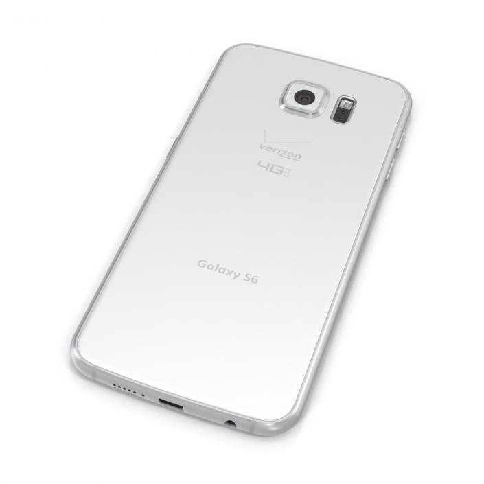 3D Samsung Galaxy S6 White model