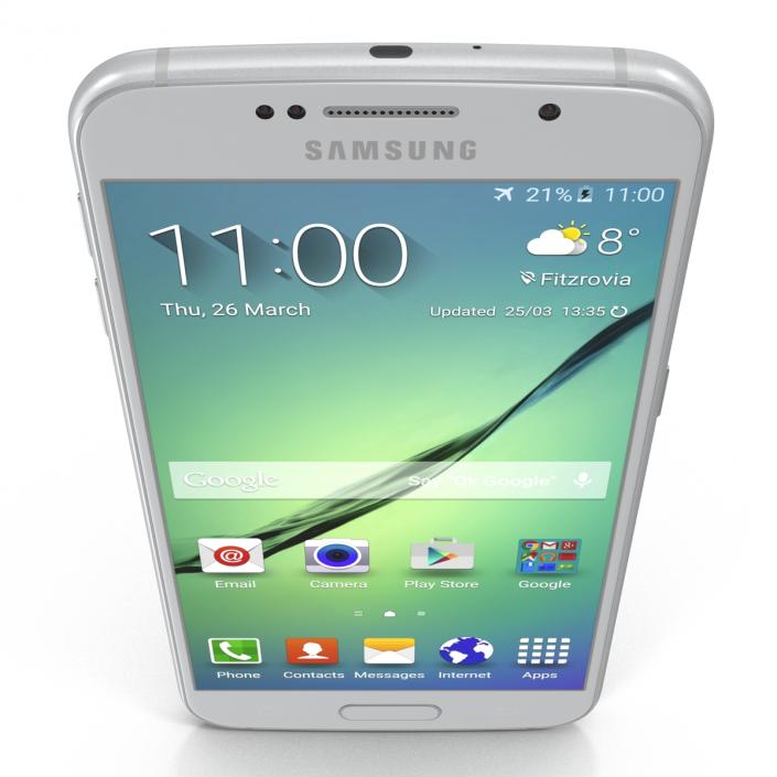 3D Samsung Galaxy S6 White model