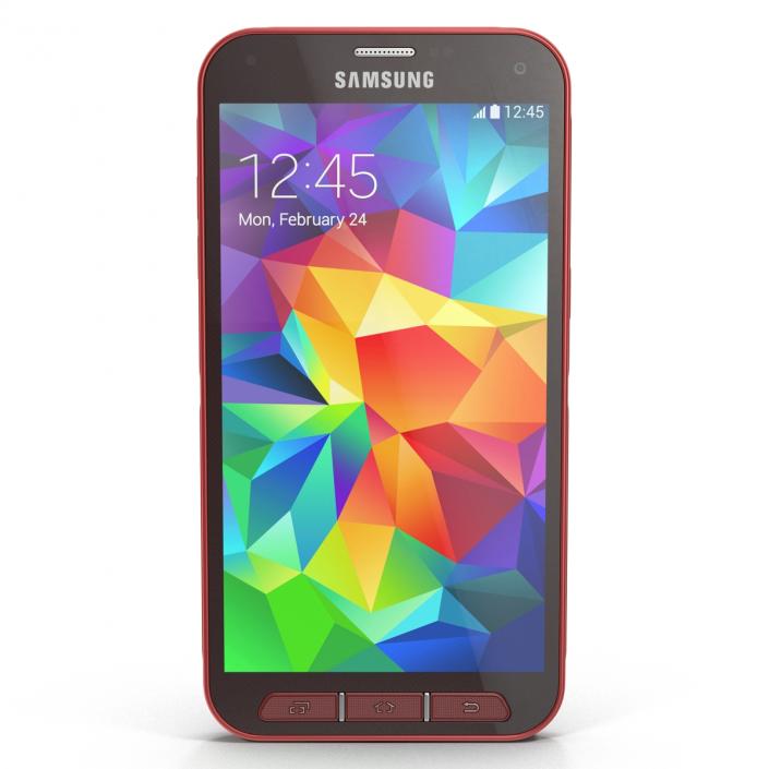 Samsung Galaxy S5 Sport Red 3D