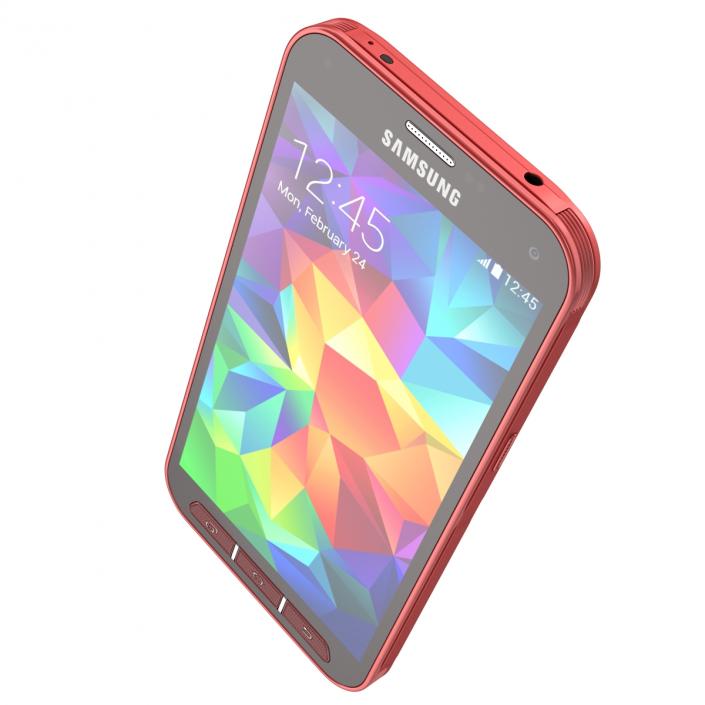 Samsung Galaxy S5 Sport Red 3D