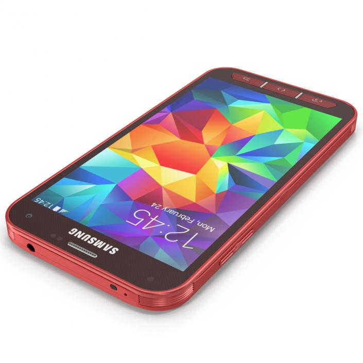 Samsung Galaxy S5 Sport Red 3D