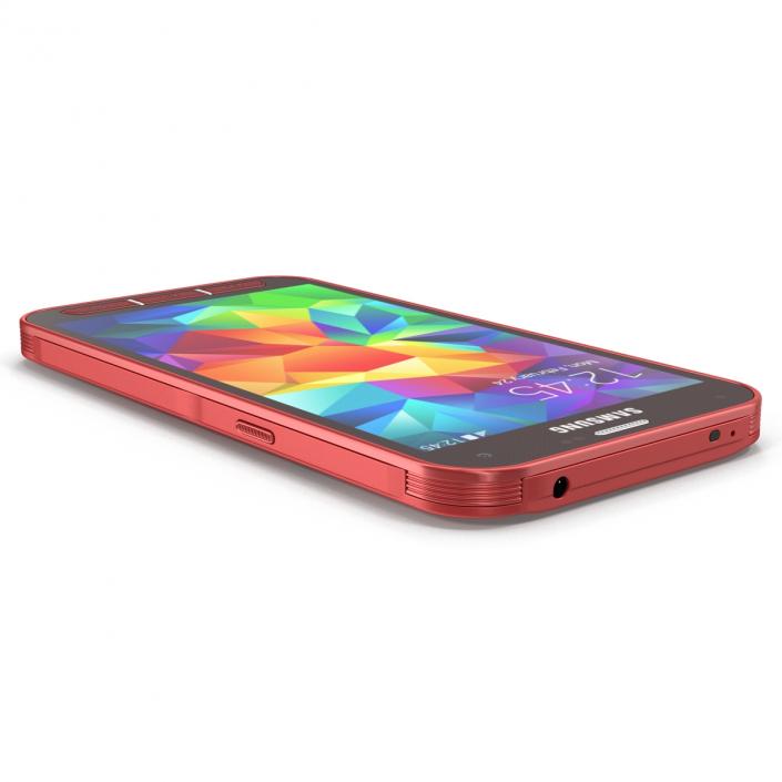 Samsung Galaxy S5 Sport Red 3D