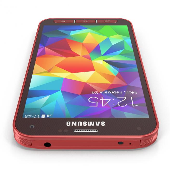 Samsung Galaxy S5 Sport Red 3D