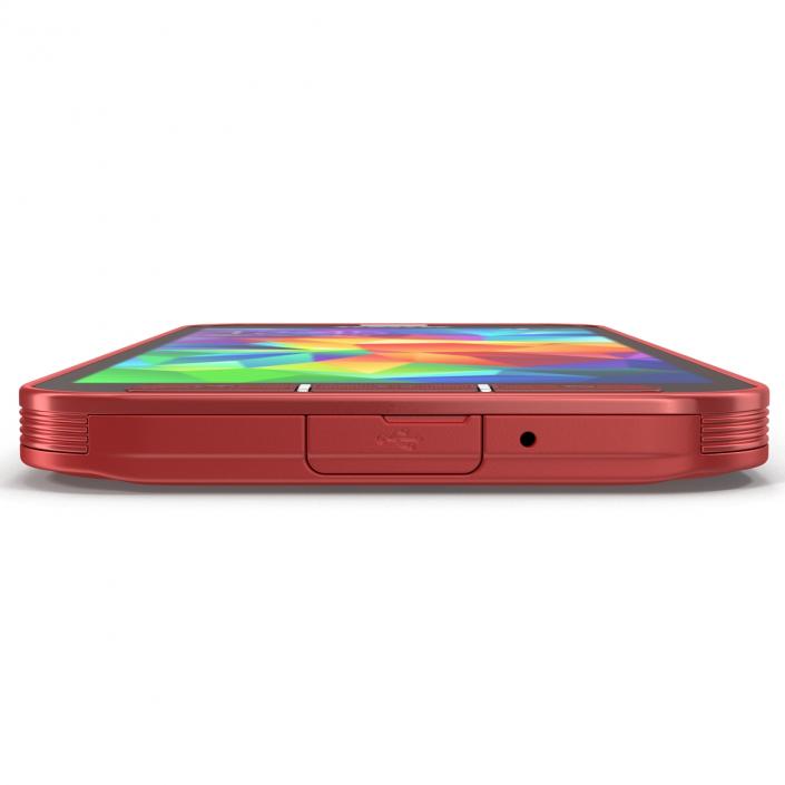 Samsung Galaxy S5 Sport Red 3D