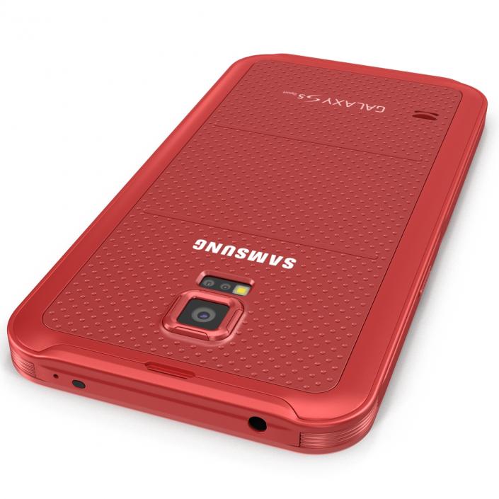 Samsung Galaxy S5 Sport Red 3D