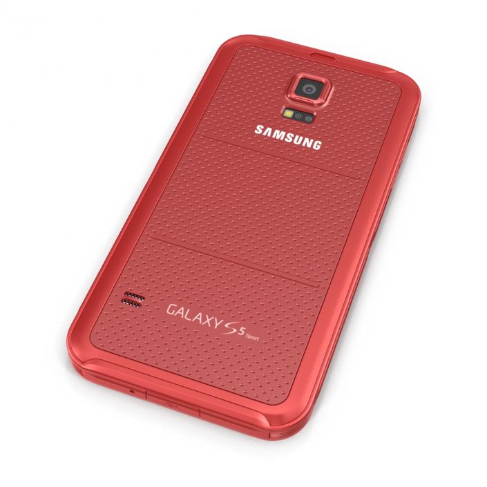 Samsung Galaxy S5 Sport Red 3D