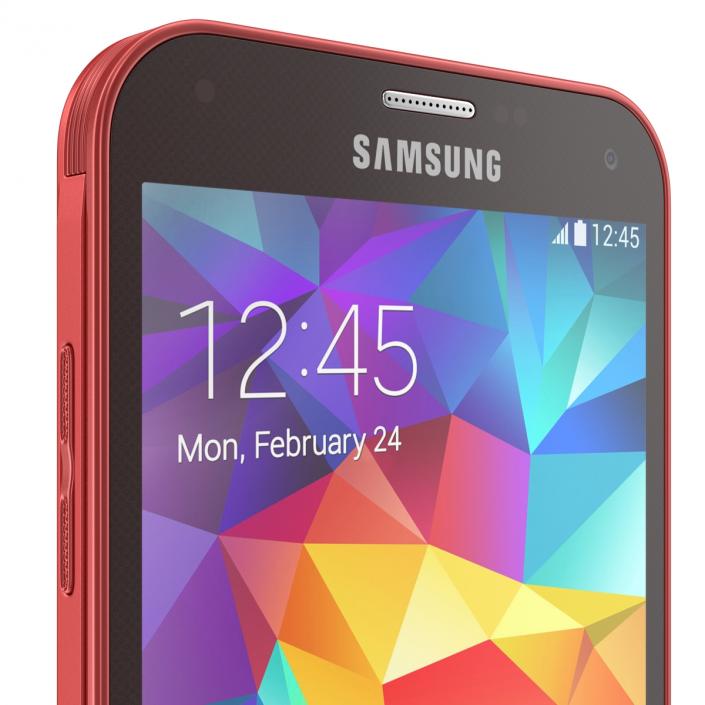 Samsung Galaxy S5 Sport Red 3D