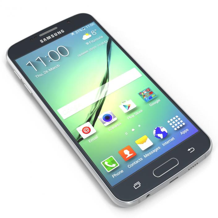 3D Samsung Galaxy S6 Black model