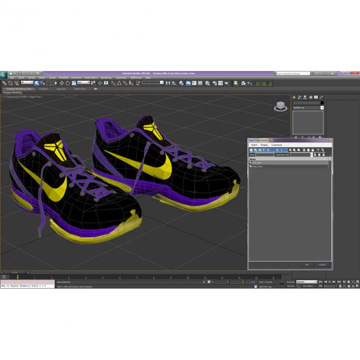 Sneakers Nike Zoom Black 3D model