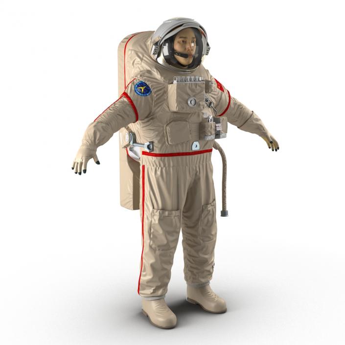 3D Chinese Astronaut Wearing Space Suit Haiying Rigged