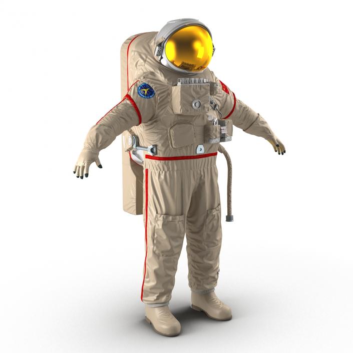 3D Chinese Astronaut Wearing Space Suit Haiying Rigged