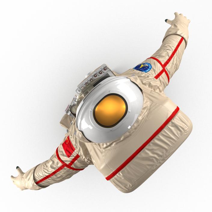 3D Chinese Astronaut Wearing Space Suit Haiying Rigged