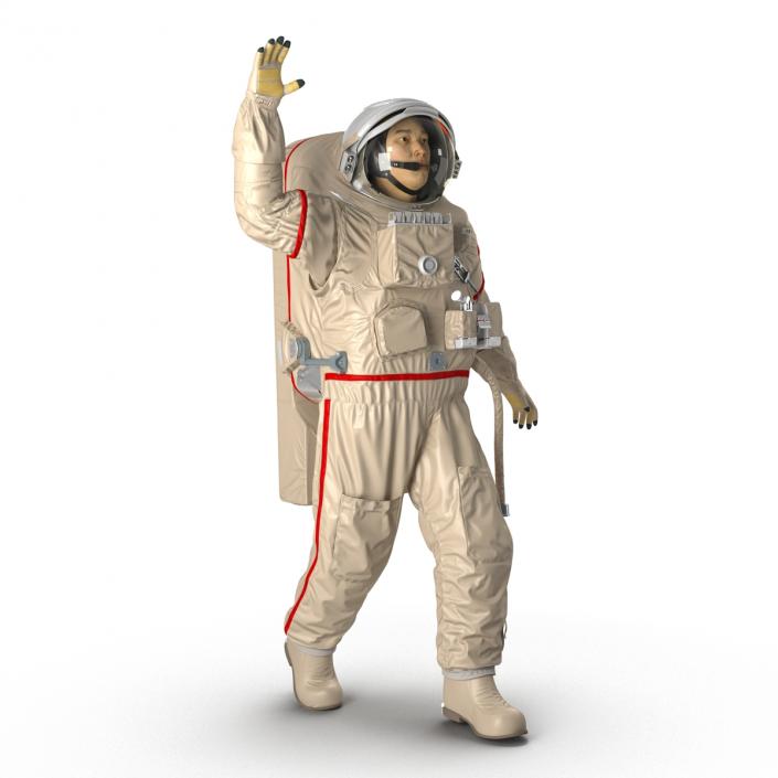 3D Chinese Astronaut Wearing Space Suit Haiying Rigged