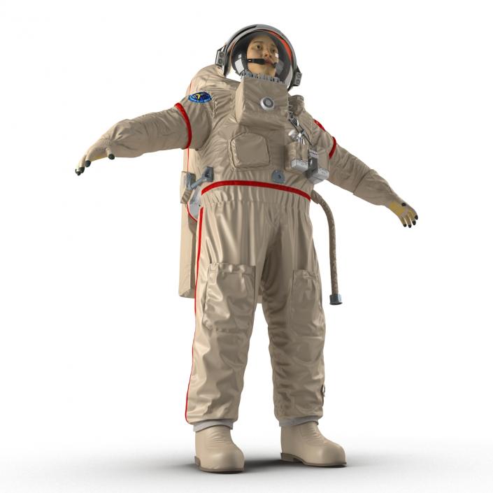 3D Chinese Astronaut Wearing Space Suit Haiying Rigged