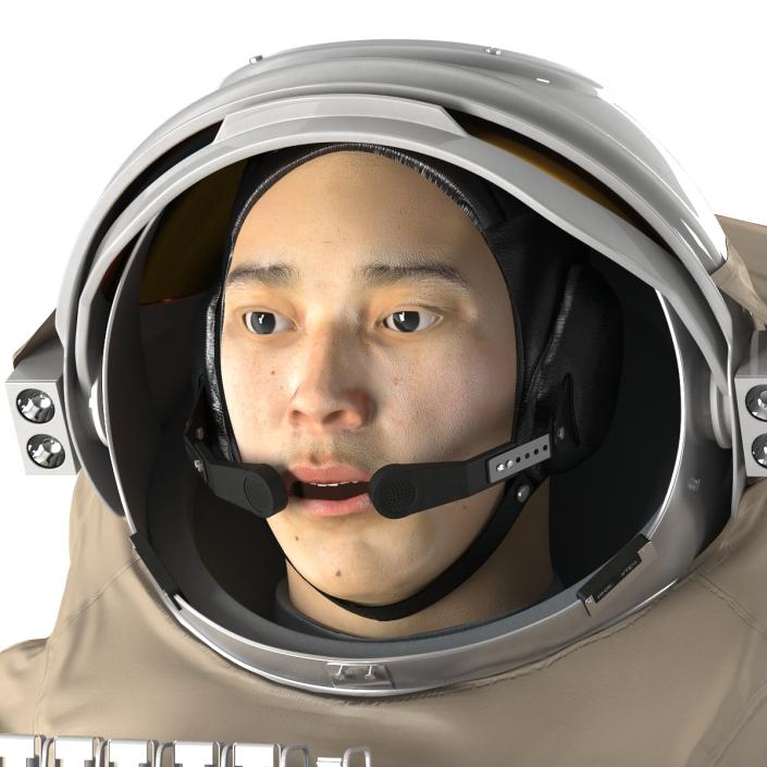 3D Chinese Astronaut Wearing Space Suit Haiying Rigged