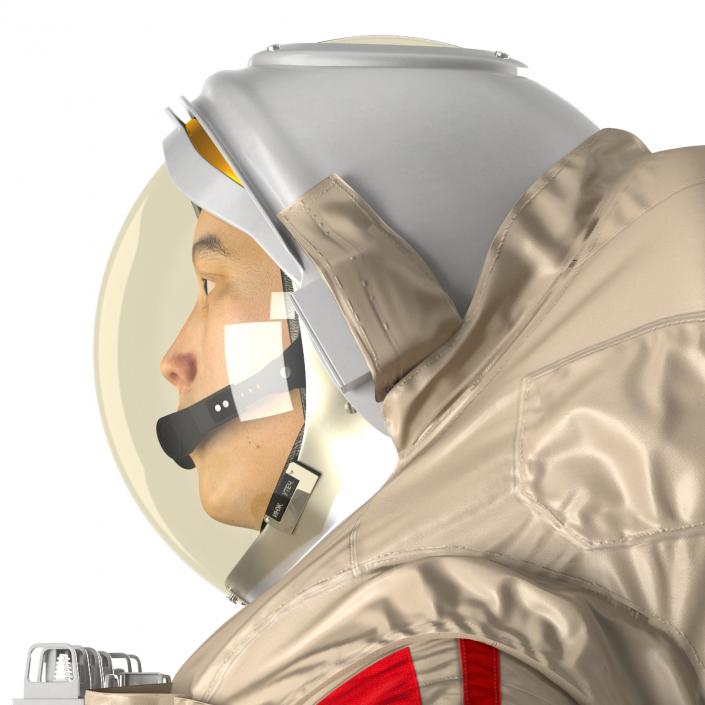 3D Chinese Astronaut Wearing Space Suit Haiying Rigged