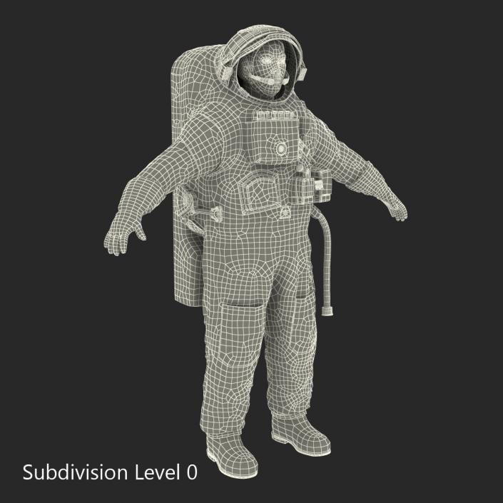 3D Chinese Astronaut Wearing Space Suit Haiying Rigged