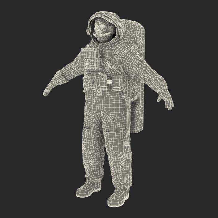 3D Chinese Astronaut Wearing Space Suit Haiying Rigged