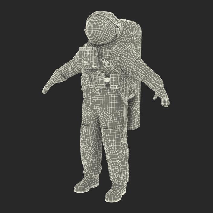 3D Chinese Astronaut Wearing Space Suit Haiying Rigged