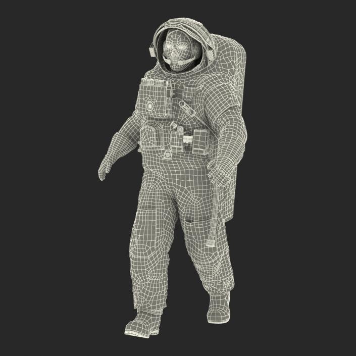 3D Chinese Astronaut Wearing Space Suit Haiying Rigged