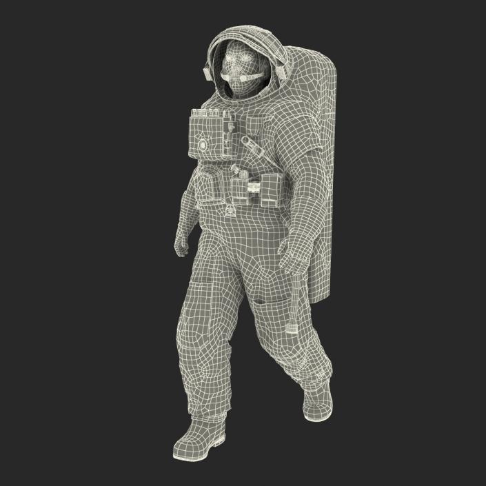 3D Chinese Astronaut Wearing Space Suit Haiying Rigged