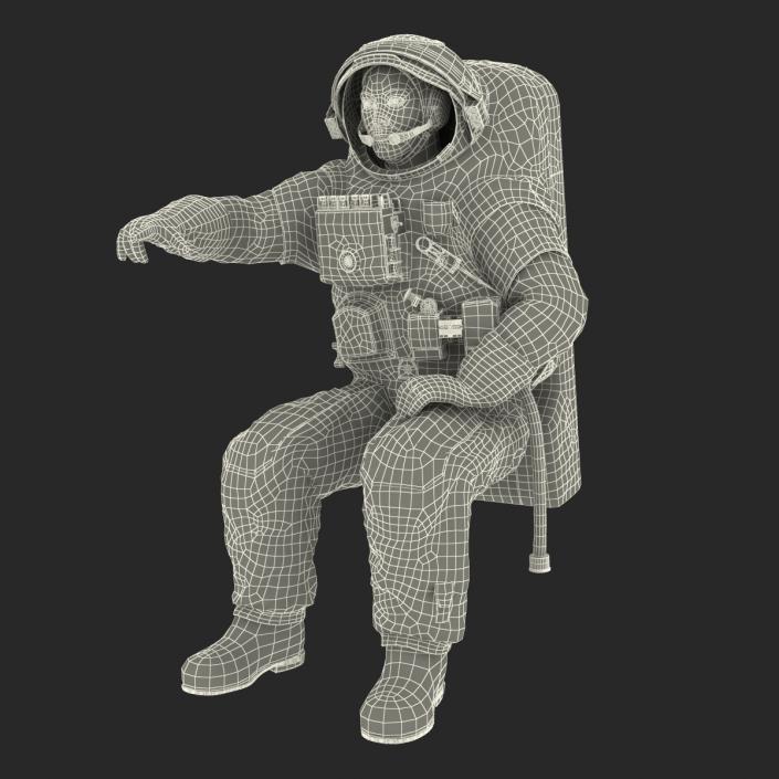 3D Chinese Astronaut Wearing Space Suit Haiying Rigged