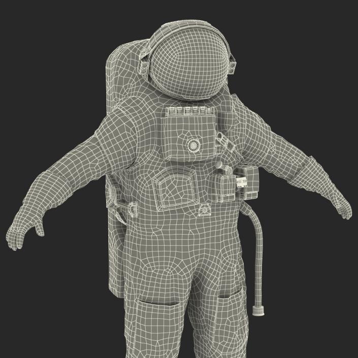 3D Chinese Astronaut Wearing Space Suit Haiying Rigged