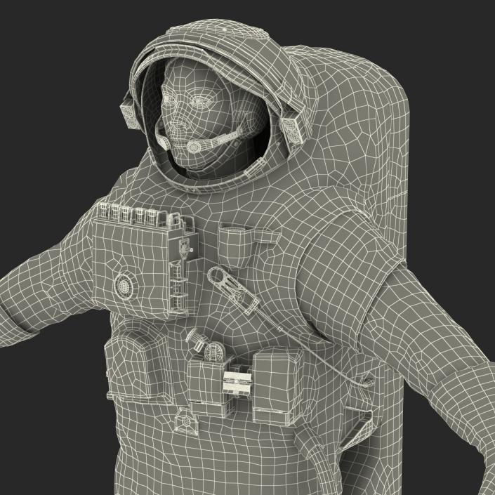 3D Chinese Astronaut Wearing Space Suit Haiying Rigged