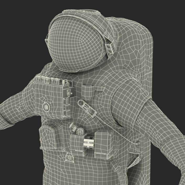 3D Chinese Astronaut Wearing Space Suit Haiying Rigged