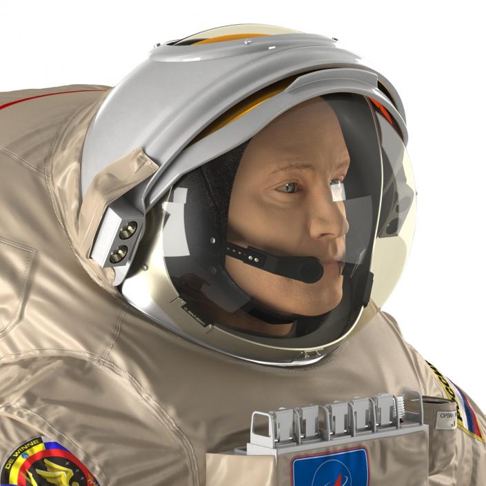 3D model Russian Astronaut Wearing Space Suit Orlan MK