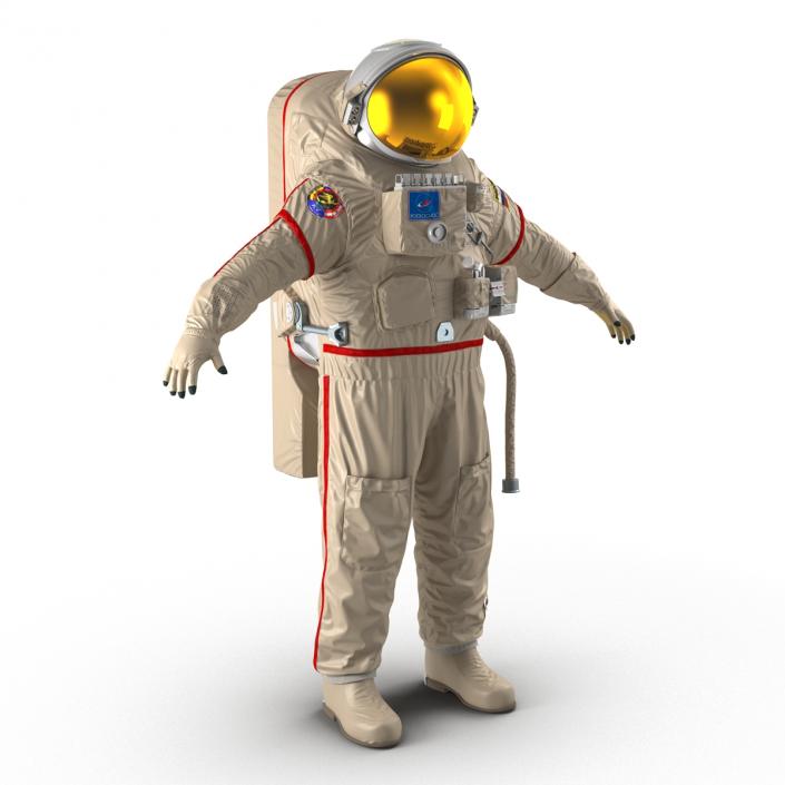 Russian Space Suit Orlan MK Rigged 3D model