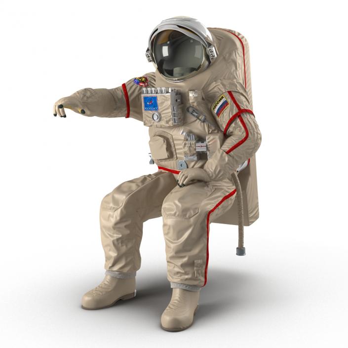 Russian Space Suit Orlan MK Rigged 3D model