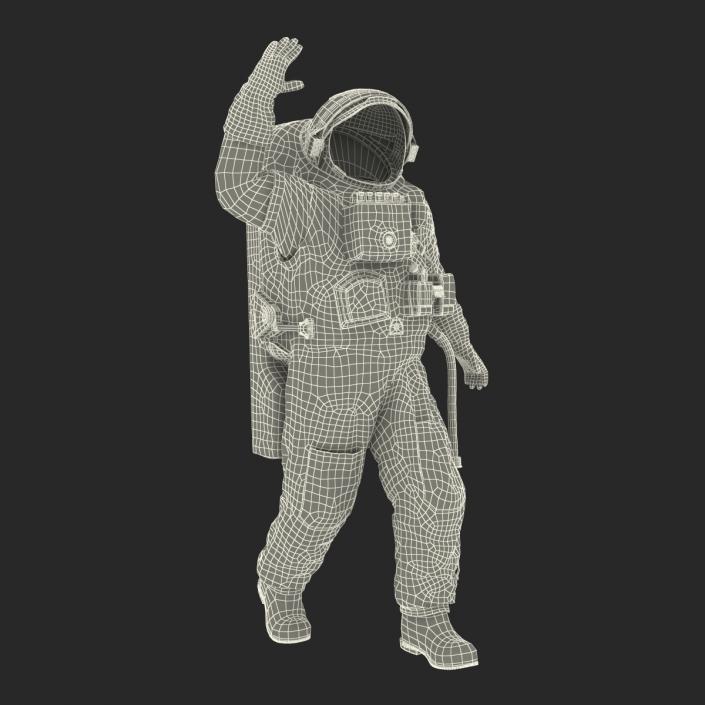 Russian Space Suit Orlan MK Rigged 3D model