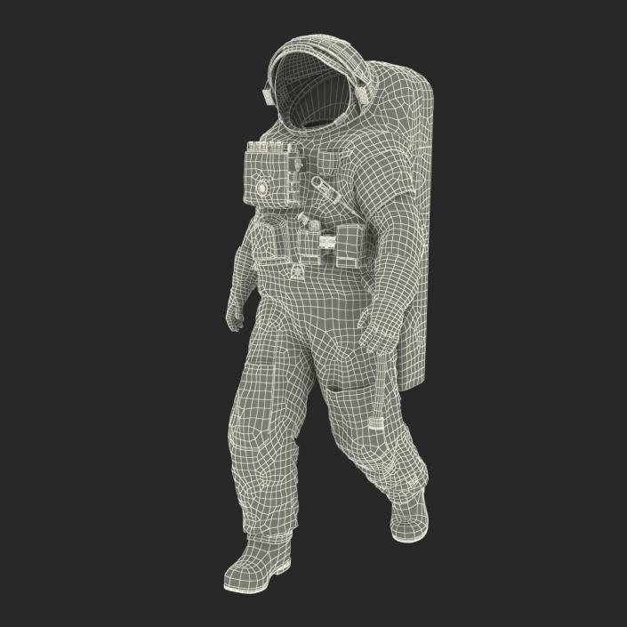 Russian Space Suit Orlan MK Rigged 3D model