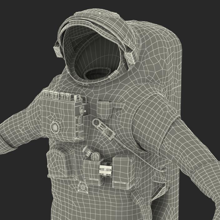 Russian Space Suit Orlan MK Rigged 3D model